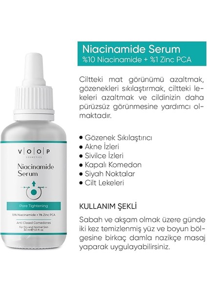 Niacinamide, Gözenek Sıkılaştırıcı Serum 30 ml indirimleri