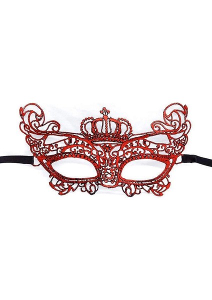 Bfs Kırmızı Renk Dantel Örgü Işlemeli Parti Maskesi Model 2 fiyatları