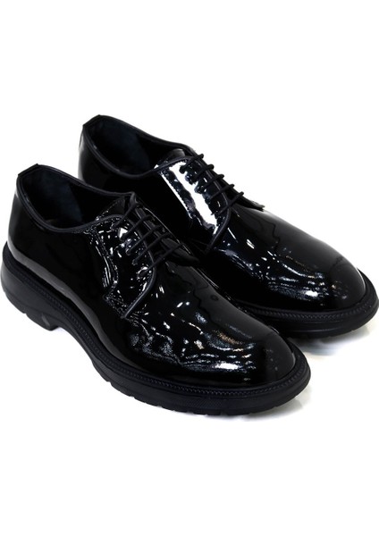 Eva Model Rugan Siyah Ayakkabı