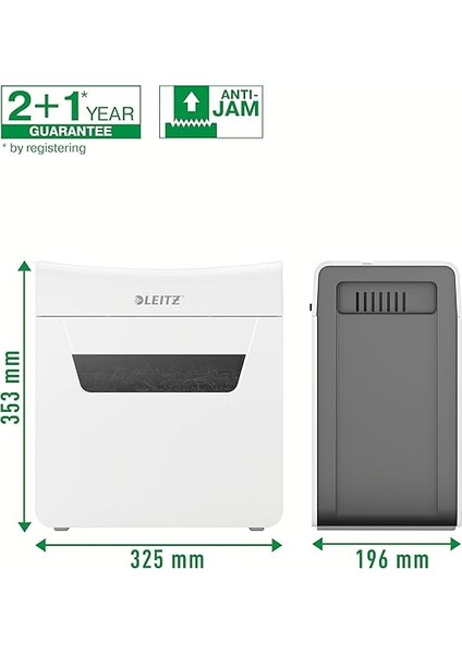 Iq 6x Premium Kağıt Öğütücü, P4, Ofis ve Ev Için, Partikül Kesim, 6 Yaprak, 10 L Çöp Kabı, Çok Sessiz/kompakt, Protect Serisi, Beyaz, 8090000 indirimleri