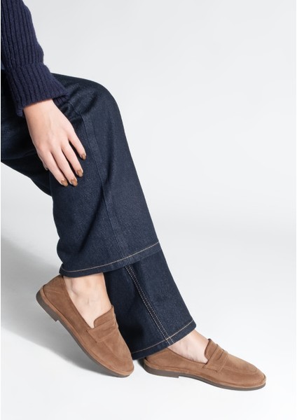 Kadın Loafer Düz Taban Makosen Günlük Ayakkabı Benif Taba Süet fırsatları