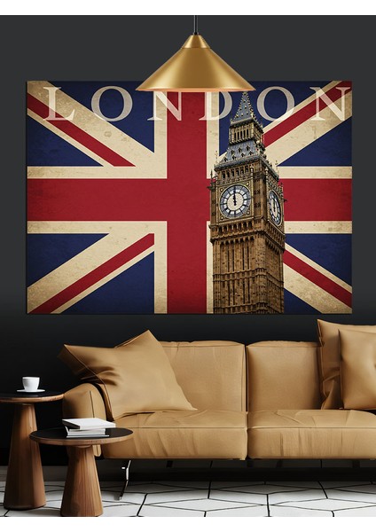 Ingiliz Bayrağı Big Ben Dekoratif Kanvas - Mdf Ahşap Tablo modelleri