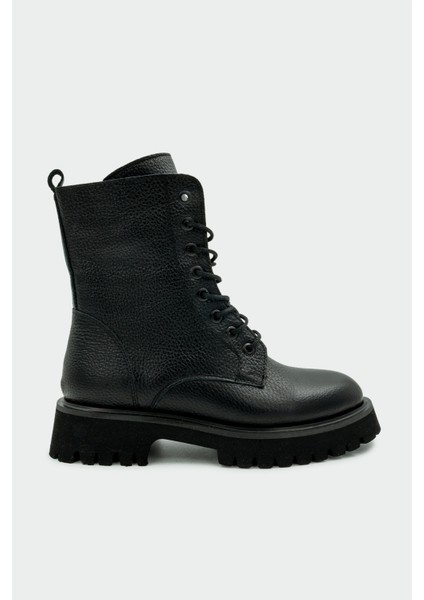 Wolky Siyah Bağcıklı Hakiki Deri Bot