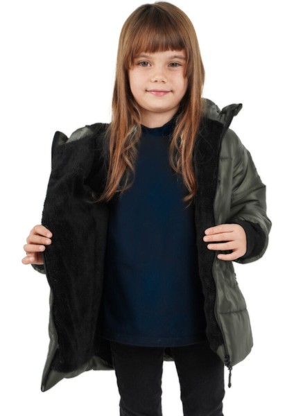 İçi Kürklü Su ve Rüzgar Geçirmez Kapüşonlu Kız Çocuk Mont fiyatları