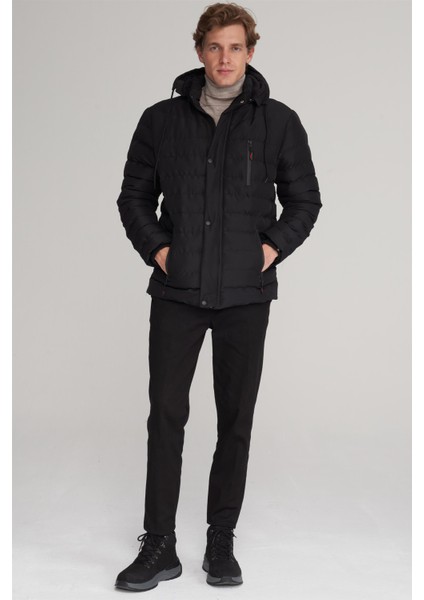 Çetinkaya Mentality 7888 Erkek Kapüşonlu Regular Mont Siyah fiyatları