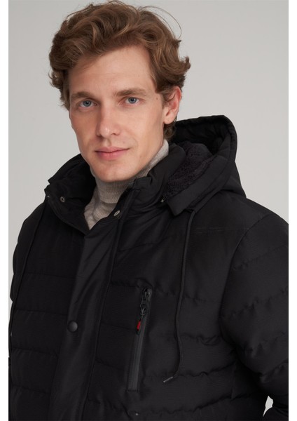 Çetinkaya Mentality 7888 Erkek Kapüşonlu Regular Mont Siyah modelleri