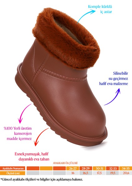 Geta Su Geçirmez Içi Kürklü Kız Çocuk Eva Yağmur Kar Çizme fiyatları
