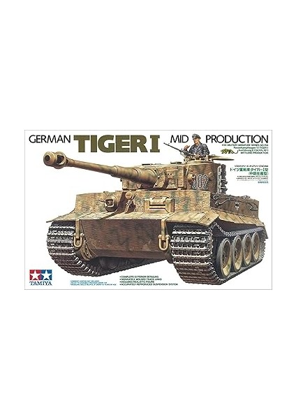 1/35 German Tiger 1 Mid Production Plastik Tank Maket Kiti modelleri