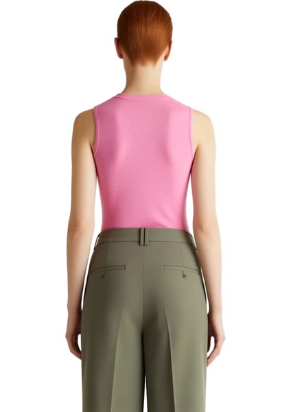 Yazlık Kadın Örme Yelek Regular Kalıp Bisiklet Yaka Scuba Krep Kumaş Dayanıklı Malzeme modelleri