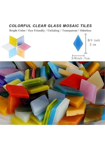 Mozaik Karolar El Sanatları Için Vitray Kiti Toplu Cam Mozaik Fayans 850 Adet 4 Karışık Şekiller Mozaik El Sanatları Malzemeleri Dıy Ev Dekorasyonu, Tabaklar, Resim Çerçeveleri, Saksılar Vb indirimleri