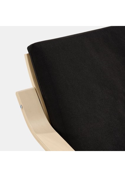 Poang Sallanan Koltuk Ekru Bej Vissle Siyah Alçak Arkalıklı