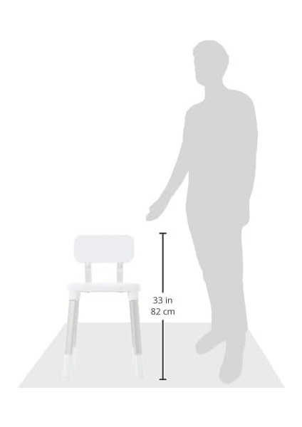 Cappadocia Sırt Destekli Banyo Sandalyesi, Maks. 130 kg Kapasite, 34 x 45 x 52.5 Cm, Çok Renkli (M-KV20-01) fiyatları