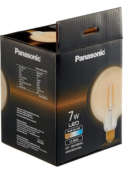 E27 Fil G125 Lamba 7W 630LM 2000K Gold fırsatları