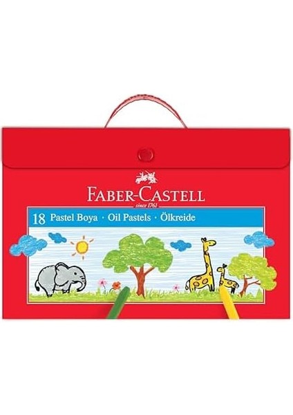 Çantalı Pastel, 18 Renk, Yumuşak ve Canlı Renkler, Etkili Uygulama, Taşınabilir Plastik Çanta, Eğitici ve Sanatsal Kullanım Için fiyatları
