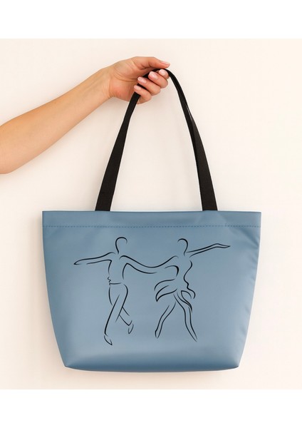 Ritmo Dansçı Baskılı Mat Saten Çanta