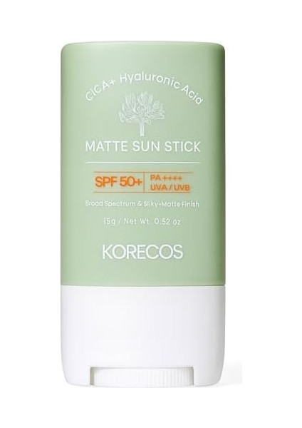 Korecos Matte Sun Stick SPF50+ Pa++++ Uva/uvb Mat Bitiş Sağlayan Yüksek Korumalı Stick Formunda Güneş Kremi