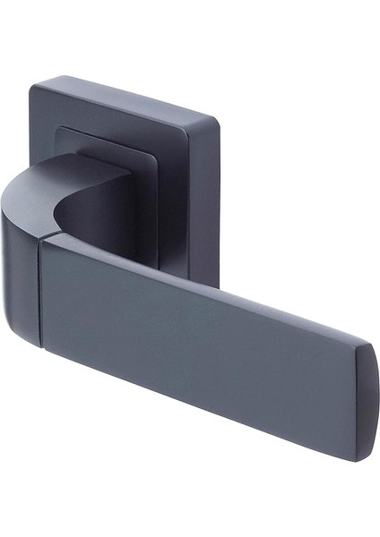 Bologna Serisi 35-ZR-8X8-A003-KT-56-11 Oda Tipi Kapı Kolu - Siyah Mat Kaplama - Parçalar Dahildir