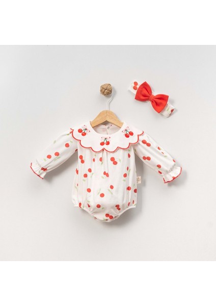 Çakar Geniş Yakalı Romper -8030168 - Nar Çiçeği