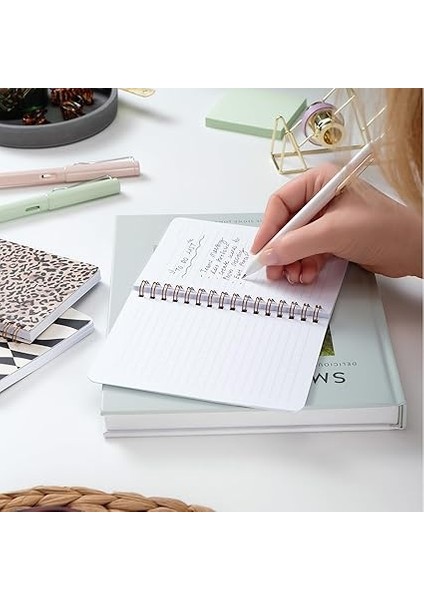 Cep Boy 10X14 cm Spiralli Çizgili Karton Kapak 3'lü Defter Seti Leopar modelleri