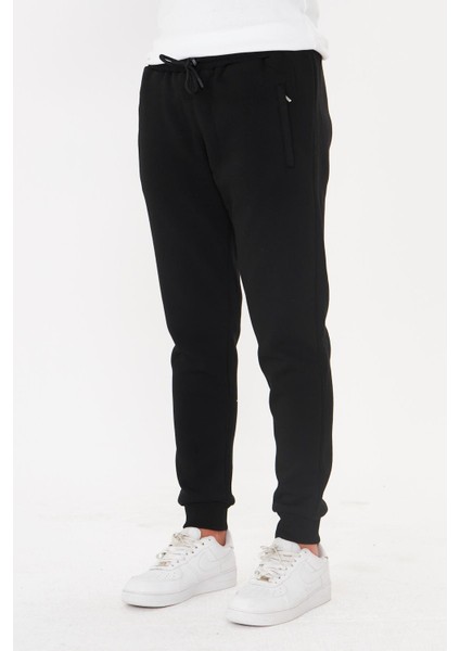 Erkek Kışlık 3 Iplik Eşofman Altı Siyah 5464-S