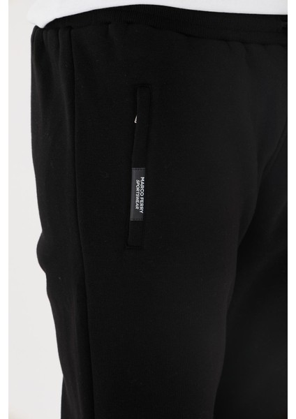 Erkek Kışlık 3 Iplik Eşofman Altı Siyah 5464-S