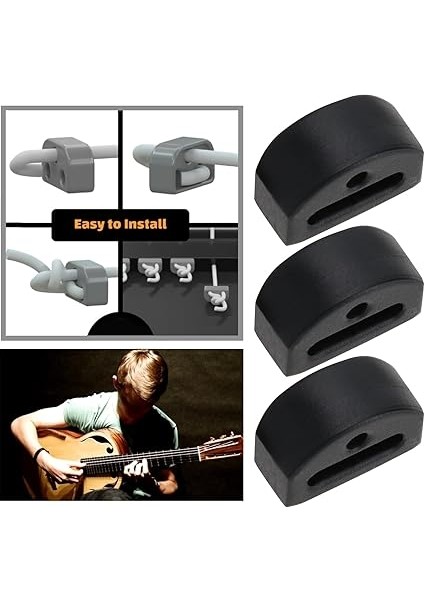 Lord Of The Tools 12 Adet 3 Delikli Köprü Boncukları Klasik Flamenko Gitar Boncukları Akustik Klasik Gitar Naylon Dize Halk Gitar Ukulele Müzik Aleti Aksesuarları, Siyah modelleri