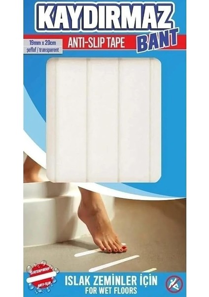 Kaydırmaz Bant, Banyo, Küvet, Duşakabin, Islak Zemin, Yer Kaydırmazlık Şeritleri, 10 Adet, Yapışkan