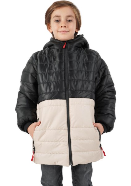 İçi Kürklü Su ve Rüzgar Geçirmez Erkek Çocuk Mont