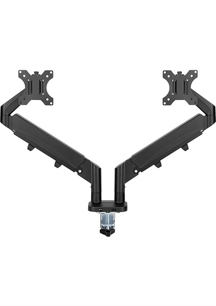 GO-5350 Dual Monitor Arm, Gas Spring Adjustable Stand For 43 To 81 cm Screens, 9 kg Load Per Arm, 180° Rotation Stop, Detachable Vesa Mount, Cable Management System - Black fiyatları
