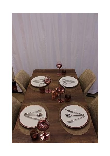 Oval Bambu Desen Kesim Servis 2 Adet 35X45 cm fiyatları