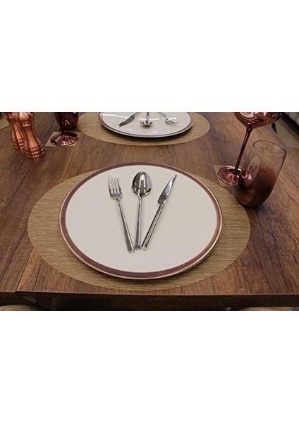 Oval Bambu Desen Kesim Servis 2 Adet 35X45 cm modelleri