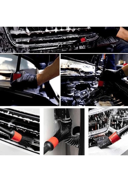 Profesyonel Oto Detay Fırça Seti 5 Farklı Boy Kaliteli Araç Klima Havalandırma Temizleme Fırçası Araba Iç ve Dış Detaylı Bakım Temizlik Fırçası fiyatları