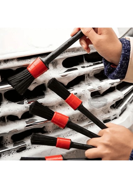 Profesyonel Oto Detay Fırça Seti 5 Farklı Boy Kaliteli Araç Klima Havalandırma Temizleme Fırçası Araba Iç ve Dış Detaylı Bakım Temizlik Fırçası modelleri