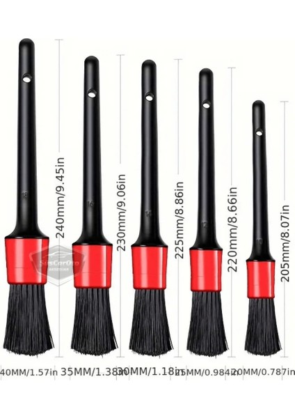 Profesyonel Oto Detay Fırça Seti 5 Farklı Boy Kaliteli Araç Klima Havalandırma Temizleme Fırçası Araba Iç ve Dış Detaylı Bakım Temizlik Fırçası indirimleri