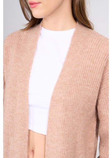 Çetinkaya Miya Mira Modest 2318 Kadın Şal Yaka Akrilik Triko Hırka Camel modelleri