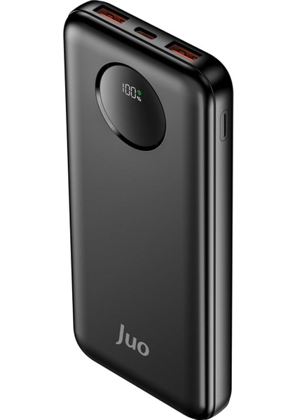 10000MAH 22.5W Dijital LED Ekranlı Taşınabilir Hızlı Şarj Cihazı Powerbank Siyah