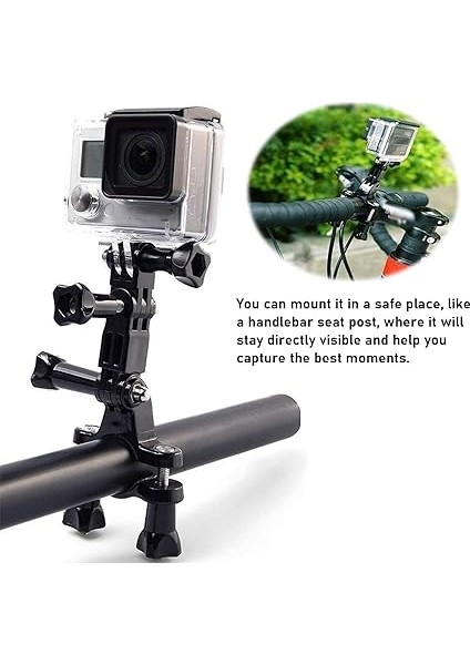 Döner Kol Tutucu, Ayarlanabilir Döner Kol, Uzatma Kolu, Kamera Için, 3 Yönlü Sabit Mafsal Tutucu, Kamera, Sjcam ve Aksiyon Kamerası Için Kısa ve Uzun Vidalı indirimleri