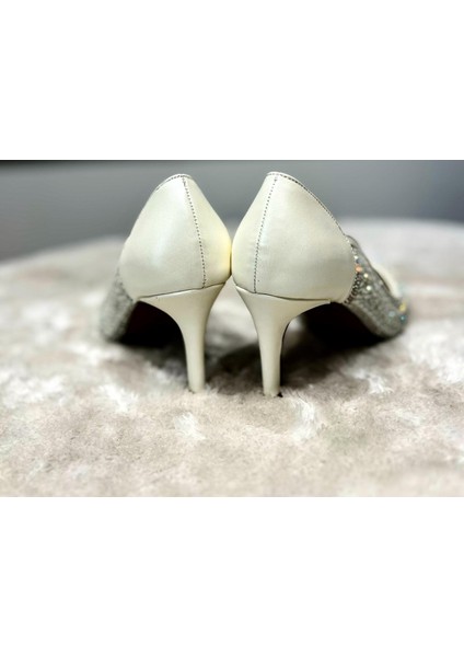 Amara Inci ve Taş Işlemeli 7 cm Topuklu Gelin Ayakkabısı indirimleri