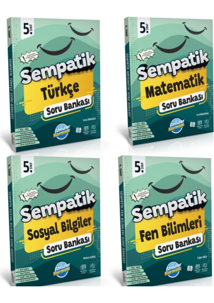 5. Sınıf Türkçe Matematik Fen Bilimleri Sosyal Bilgiler Sempatik Soru Bankası Seti 4 Kitap