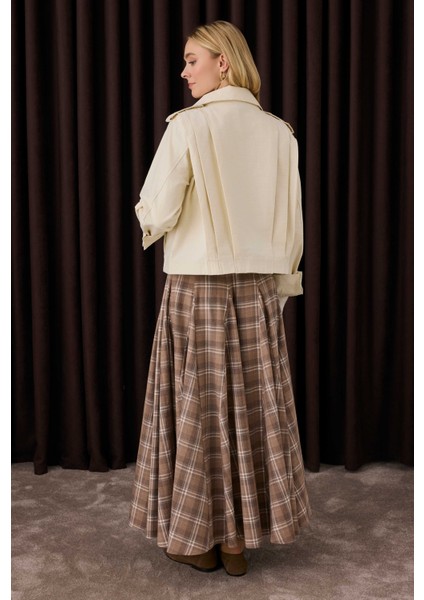 Kısa Pileli Ceket Kemik indirimleri