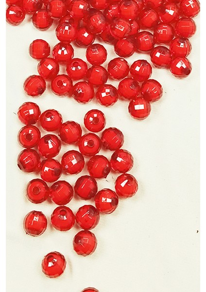 Litaetrend Dünya Boncuk Içten Boncuklu Bileklik Çanta Boncuğu 10 mm 50 gr Kırmızı - BNC466 fiyatları