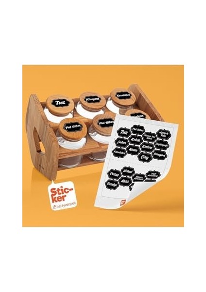 20 Adet & Bakliyat Kavanoz Etiketi modelleri