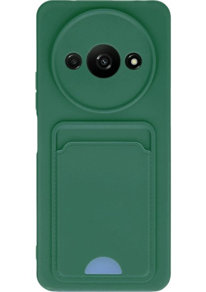 Xiaomi Redmi A3 4g Kılıf Kelvin Kartvizitli Silikon - Koyu YEŞIL-(5796) - N003J608-M86003