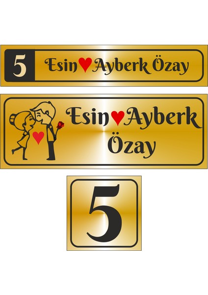 Metal Kapı İsimliği Gold Posta Kutusu 0013