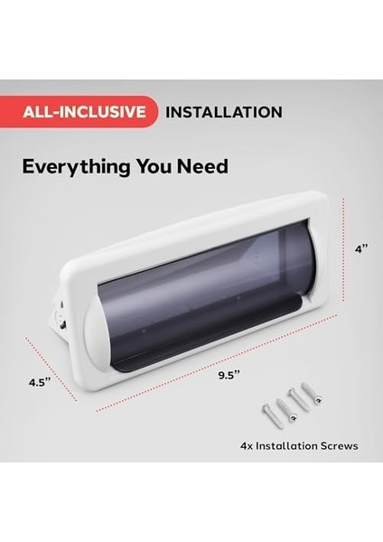 Suya Dayanıklı Deniz Kapak - Renkli Ağır Hizmet Teknesi Radyo Kalkan Açılır Kapı ve Yaylı Açma - Montaj Contası Dahildir - Plmrcw2, Beyaz modelleri