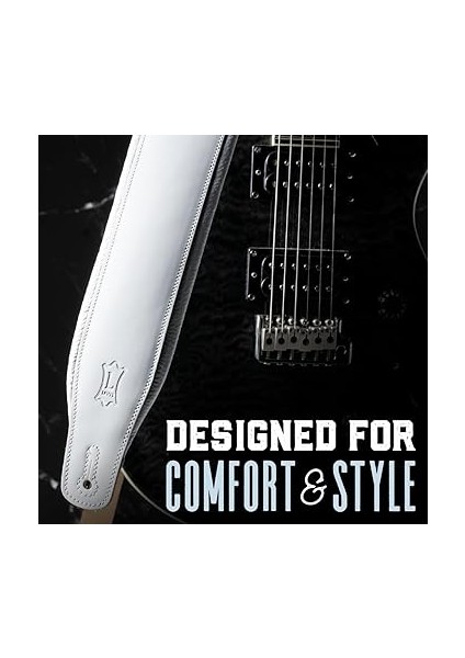 M26PD-BLK Gitar Askısı Top Grain Leather 3" - Siyah modelleri