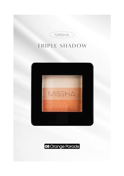 Mıssha Yumuşak Dokulu, Dökülme Yapmayan 3 Renkli Göz Farı Triple Shadow No.8 (Orange Parade) modelleri