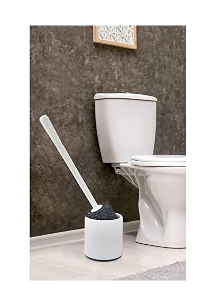 Haus Silikon Wc Tuvalet Fırçası Klozet Fırçası Oval Beyaz modelleri
