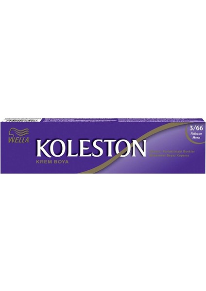 Wella Koleston Single Tüp Boya 3/66 Patlican Moru fiyatları