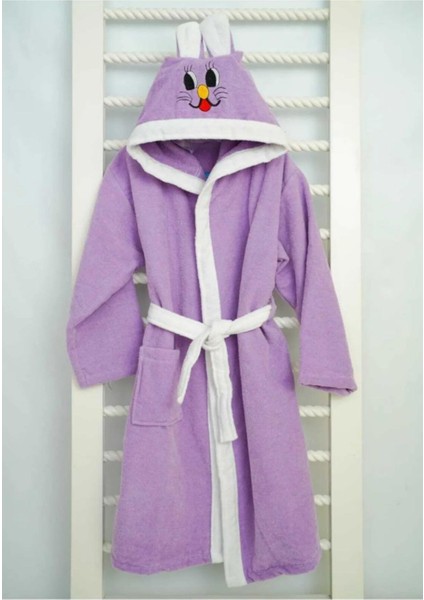 Rise Pamuklu Kapüşonlu Bebek - Çocuk Bornoz